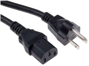 Power Cord - IEC C13 to NEMA 5-15 (USA) (HW0335)