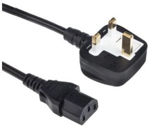 Power Cord - IEC C13 to BS-1363 (UK) (HW0336)
