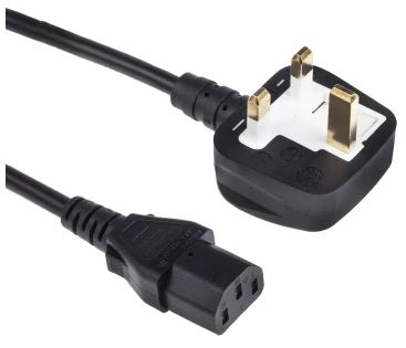 Power Cord - IEC C13 to BS-1363 (UK) (HW0336)
